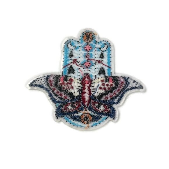 Hamsa Butterfly Embroidered Patch - Picture 3 of 3